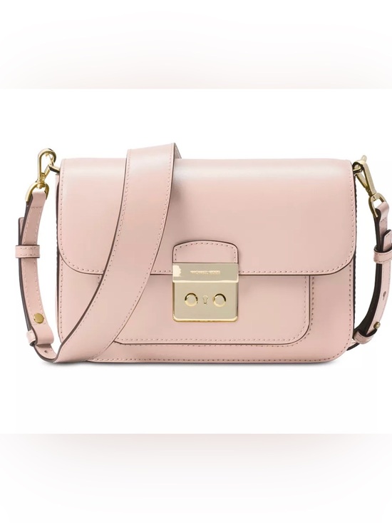 Michael Kors Handbags - Michael Kors Pale Pink Leather Crossbody with Gold Hardware and 2 straps.